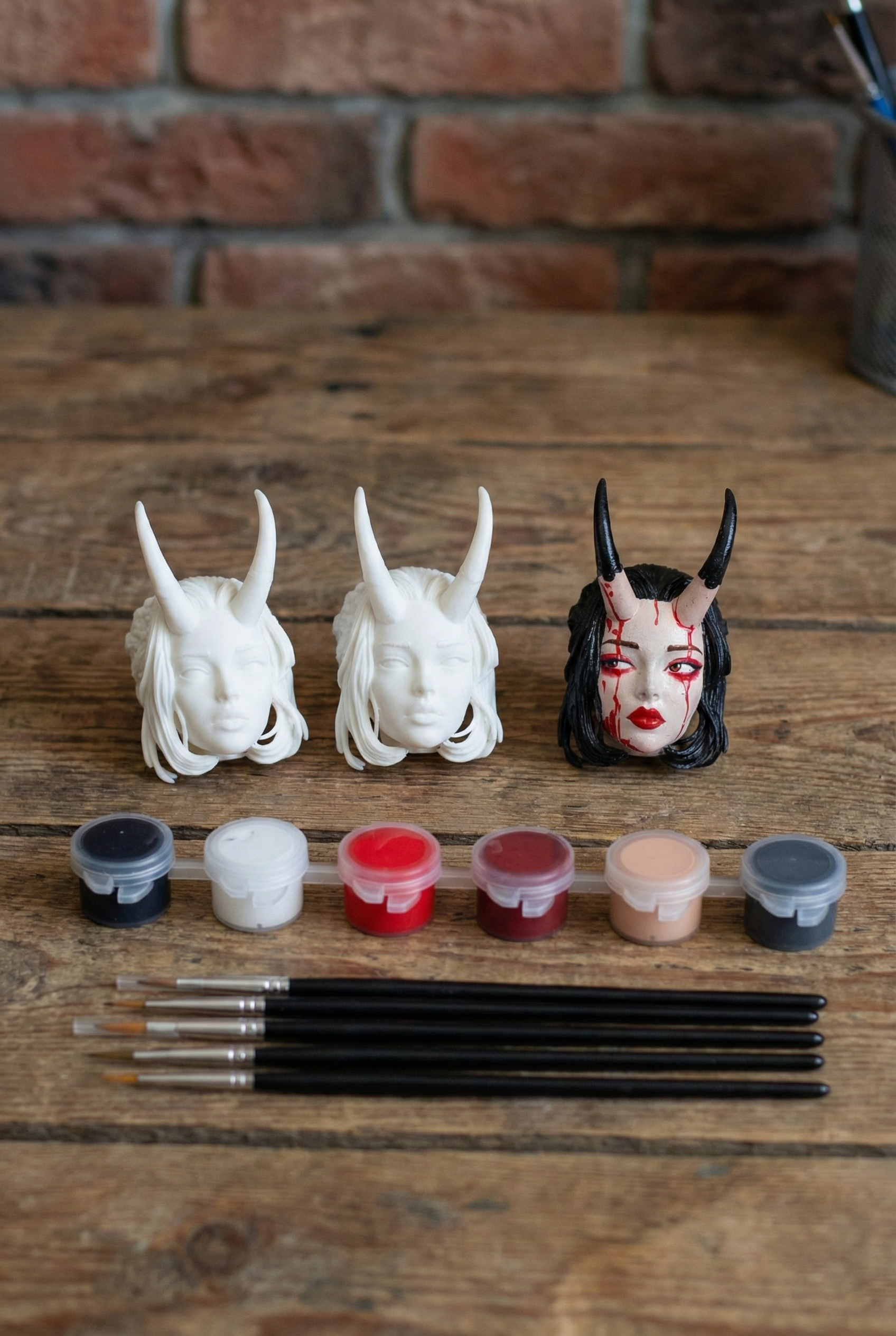 Oni Girl 3D Magnet Boyama Kiti | 16K Ultra Detaylı Reçine - Anime & Mitoloji