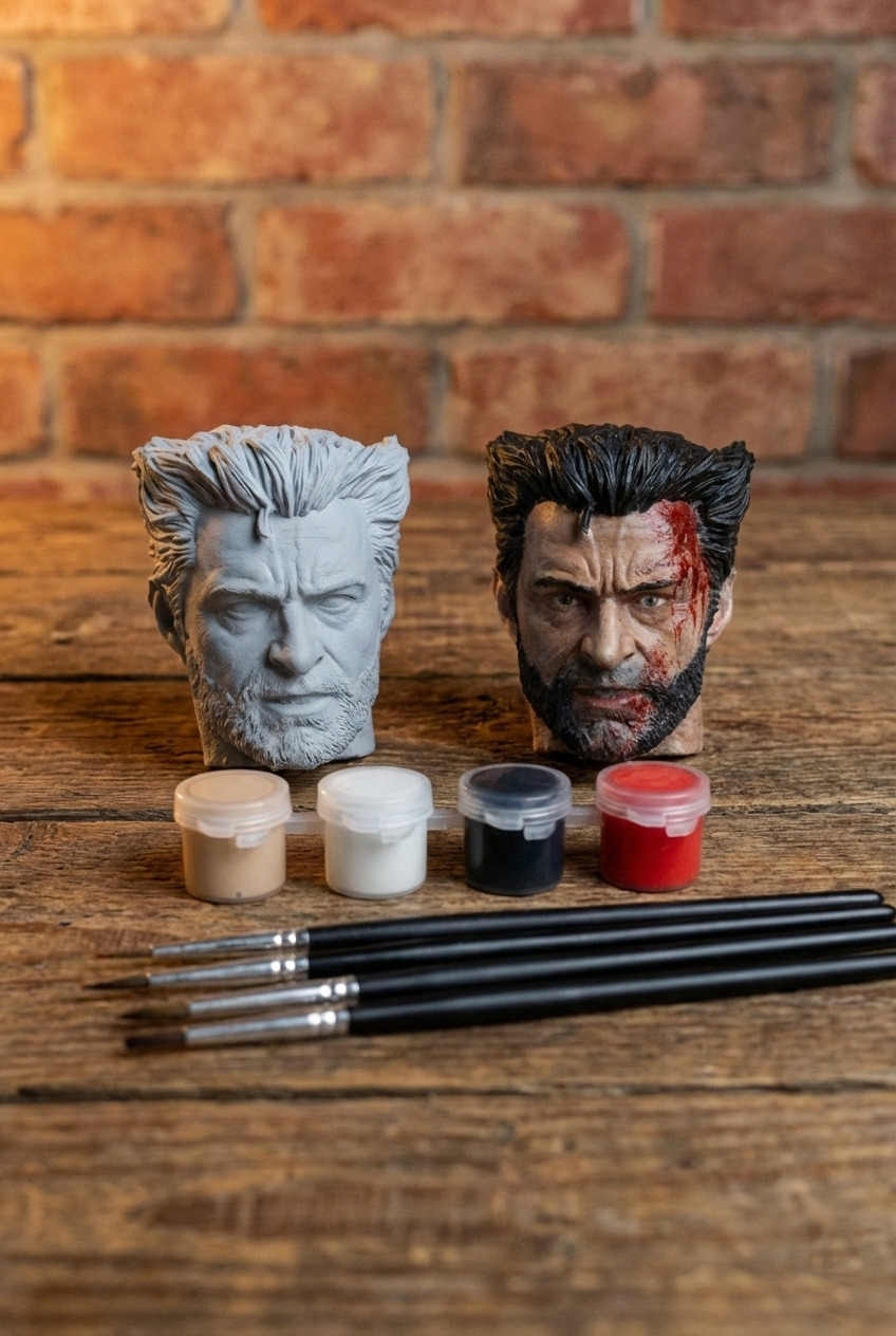 Wolverine X-Men 3D Magnet Boyama Kiti 16K Ultra Detaylı Reçine 8 cm